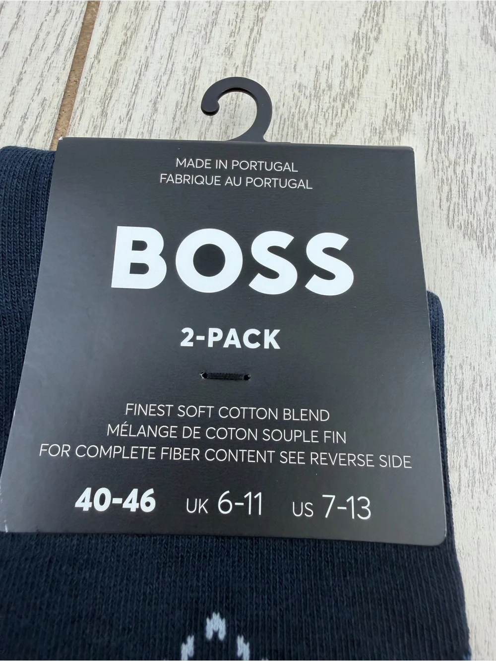 Boss Men's 2pk. Cotton Blend Socks US 7-13 / 40-46 / UK 6-11 Argyle Blue